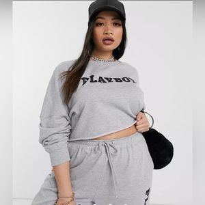 Missguided X Playboy Cropped Sweatshirt